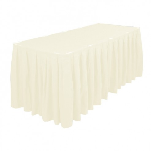 Polyester Table Skirting - Ivory