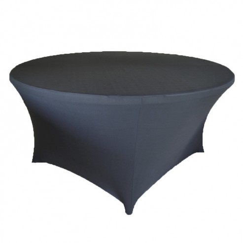 Spandex Tablecloth - 60 Round - Black