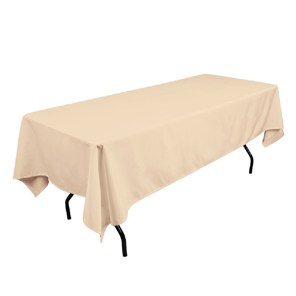 Polyester Tablecloth 60" x 108" Beige Prestige Linens