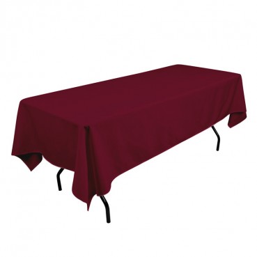 Polyester Tablecloth - 60" x 108" - Burgundy