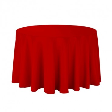 Polyester Tablecloth - 108" Round - Red