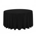 Polyester Tablecloth - 120" Round - Black