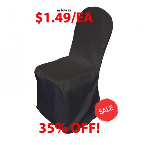 Polyester Banquet Chair Cover - Black