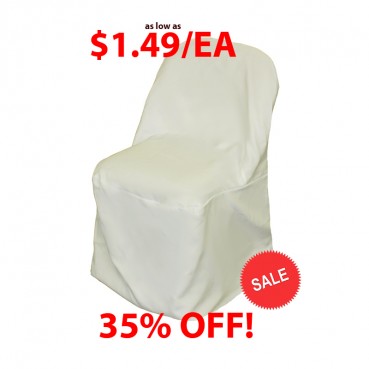 Polyester Folding Chair Cover - Ivory