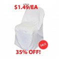 Polyester Folding Chair Cover - White