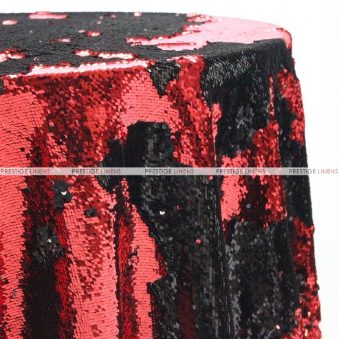 Chameleon Sequins Table Linen - Black Red