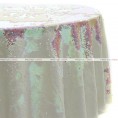 Chameleon Sequins Table Linen - Dull White Pearl