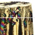 Chameleon Sequins Table Linen - Gold Rainbow