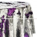 Chameleon Sequins Table Linen - Silver Purple