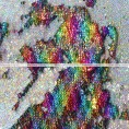 Chameleon Sequins Table Linen - Silver Rainbow