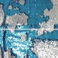 Chameleon Sequins Table Linen - Turquoise Silver