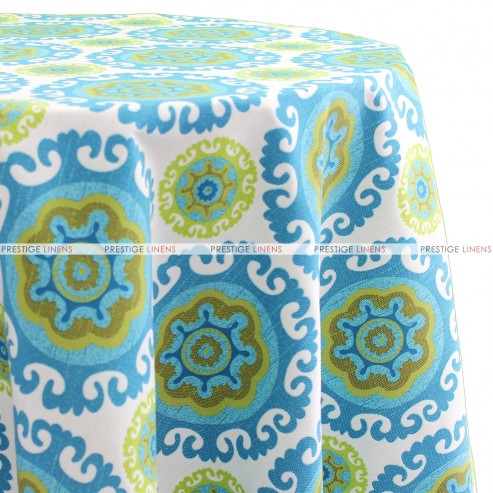 Sundial Table Linen - Green Flower