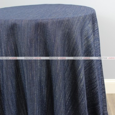 Vintage Linen Metallic Table Linen - Denim