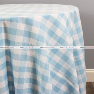 Gingham Buffalo Check Table Linen - Skyblue