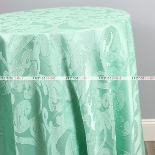 Victorian Damask Table Linen - Mint