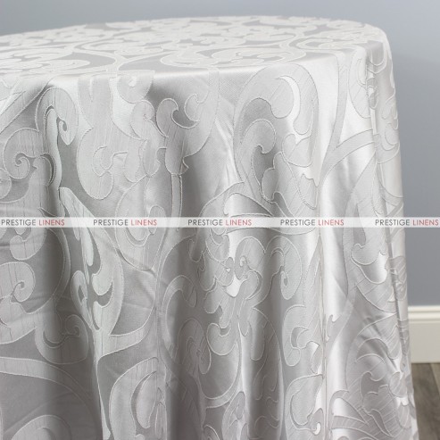 Victorian Damask Table Linen - Silver
