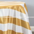 Striped Print Lamour Chair Caps & Sleeves - 3.5 Inch - Gold