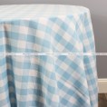 Gingham Buffalo Check Draping - Skyblue