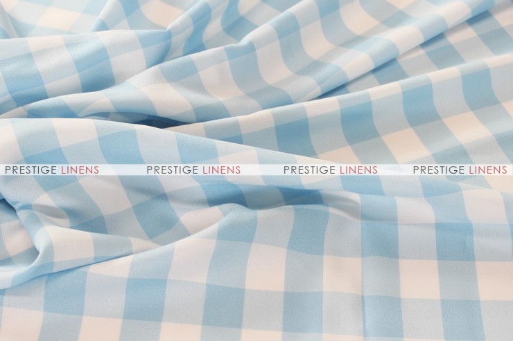 Gingham Buffalo Check Draping - Skyblue