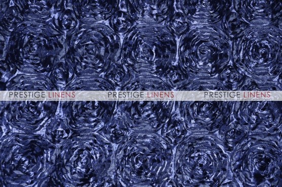 Rosette Satin Draping - Navy