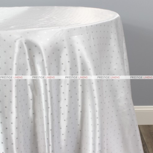 Starlight Satin Table Linen - White