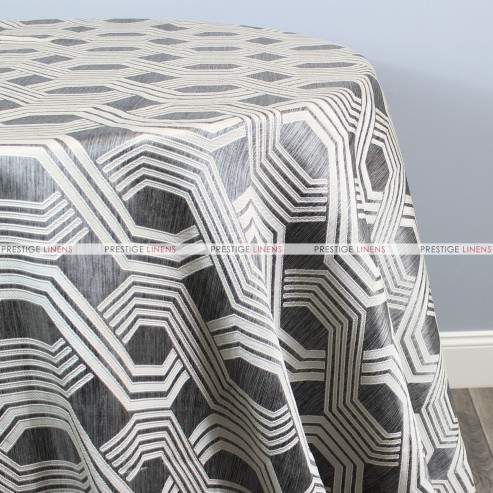 Geometric Jacquard Table Linen - Grey