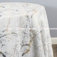 ALABASTER TABLE LINEN - WHITE/SILVER