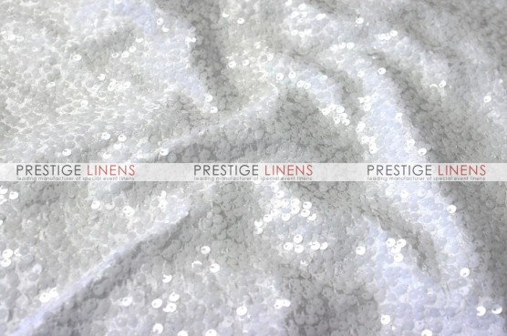 Taffeta Sequins Embroidery Draping - White