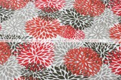 POLY PRINT BLOSSOM TABLE LINEN - SALMON