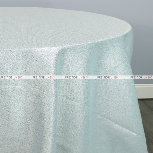 BRILLIANCE JACQUARD TABLE LINEN - AQUA/SILVER