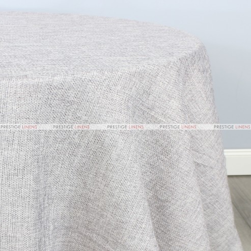 Jute Linen Table Linen - Light Silver