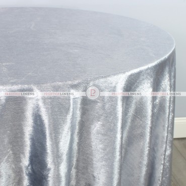 Metallic Velvet Table Linen - Platinum