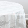 EVENING SKY TABLE LINEN - WHITE/SILVER