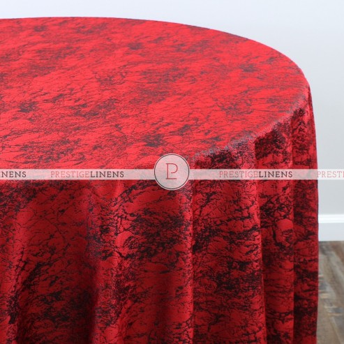 CRYSTAL VELVET TABLE LINEN - RED