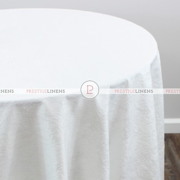 CRYSTAL VELVET TABLE LINEN - WHITE