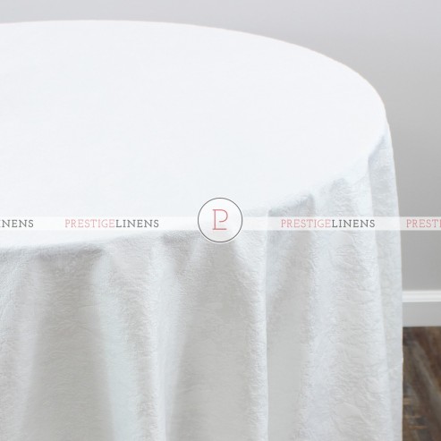 CRYSTAL VELVET TABLE LINEN - WHITE