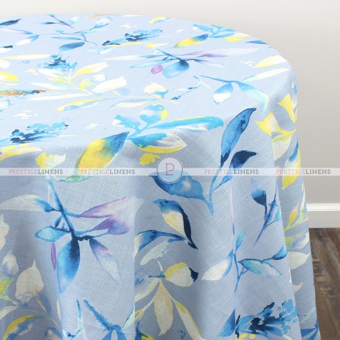 PASTEL LEAF TABLE LINEN - BLUE