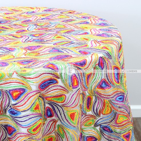 RAINBOW WAVE TABLE LINEN - MULTI