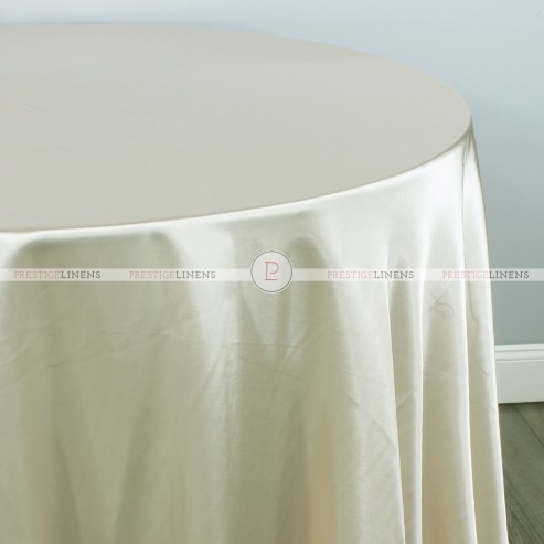 Charmeuse Satin Table Linen - 128 Ivory