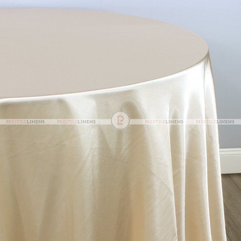 Charmeuse Satin Table Linen - 130 Champagne