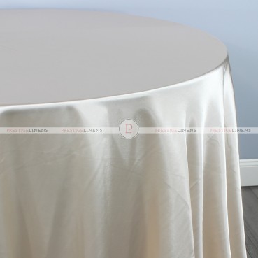 Charmeuse Satin Table Linen - 135 Sand