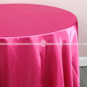 Charmeuse Satin Table Linen - 528 Hot Pink