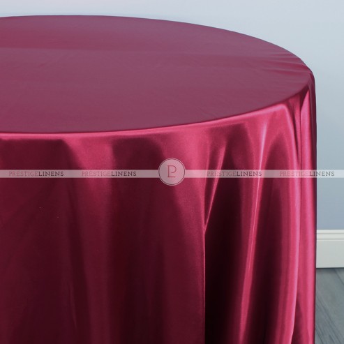 Charmeuse Satin Table Linen - 628 Burgundy