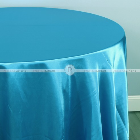 Charmeuse Satin Table Linen - 932 Turquoise