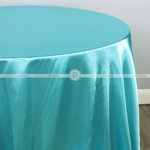 Charmeuse Satin Table Linen - 951 Tiffani Blue