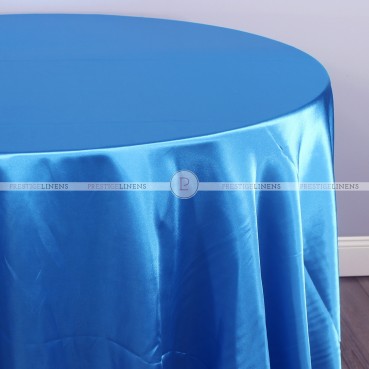 Charmeuse Satin Table Linen - 957 Ocean Blue