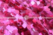 Dazzle Square Sequins Chair Caps & Sleeves - Fuchsia