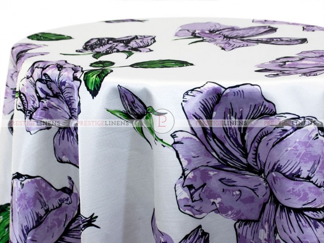 POLY PRINT ANNE'S ROSE TABLE LINEN - LAVENDER