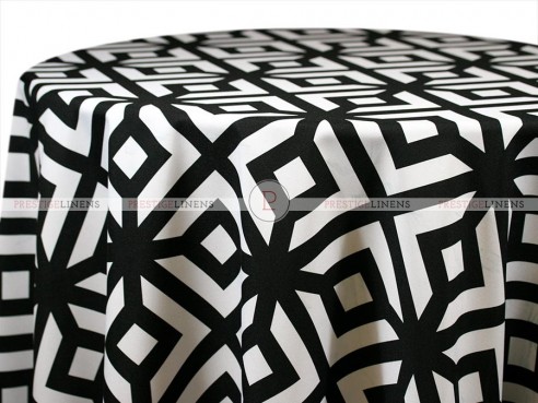 POLY PRINT AXIS TABLE LINEN - BLACK