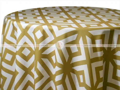 POLY PRINT AXIS TABLE LINEN - MUSTARD